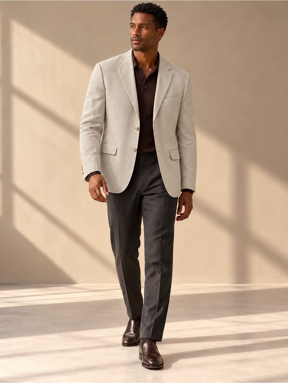 Z Zegna Cream 100% Linen Blazer Italian Tailoring Sport Coat 40R / IT 50R
